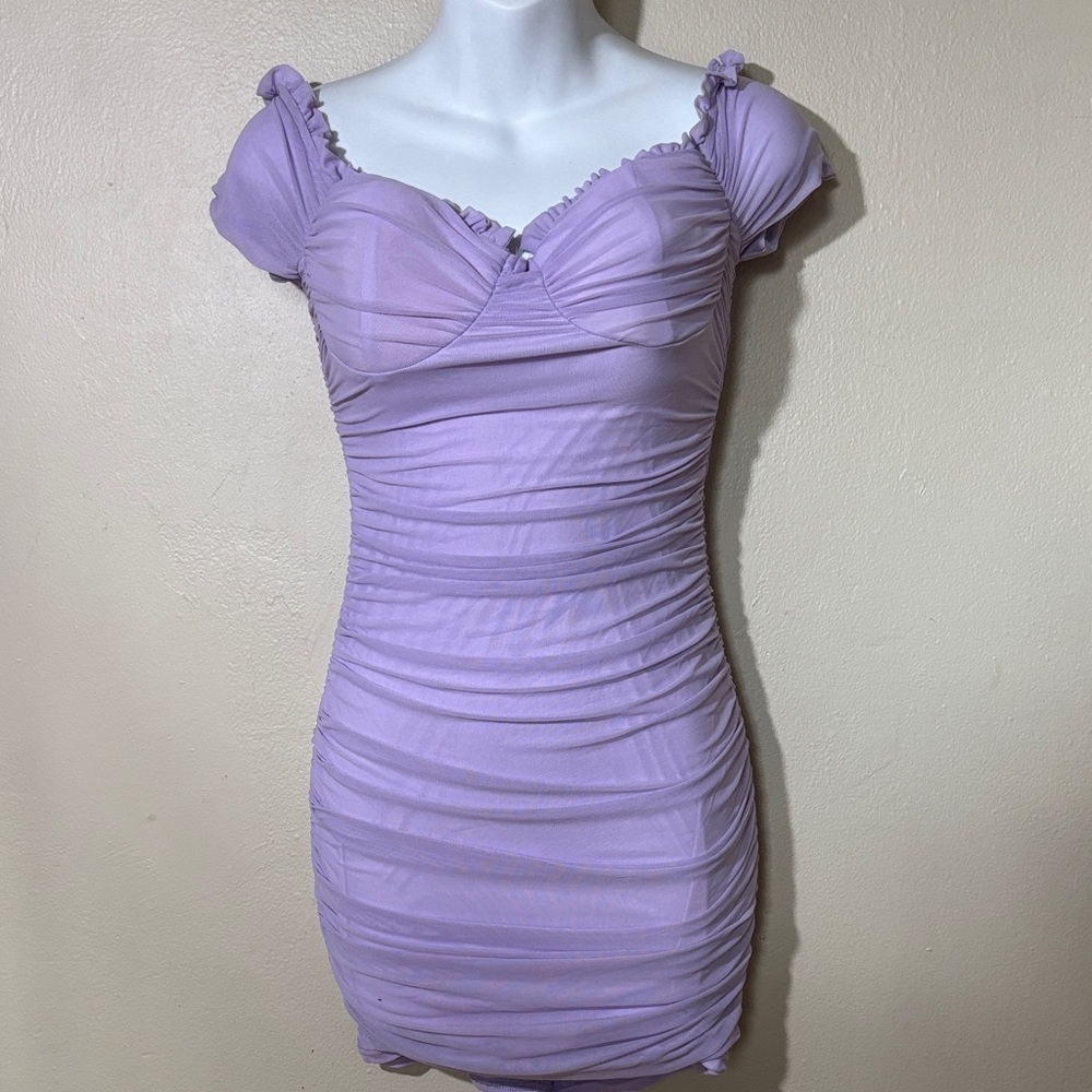 Windsor Lavender Ruched Dress